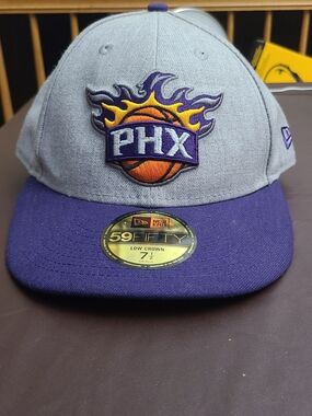 New Era Gray and Purple PHX Suns Embroidered 59FIFTY Cap Hat